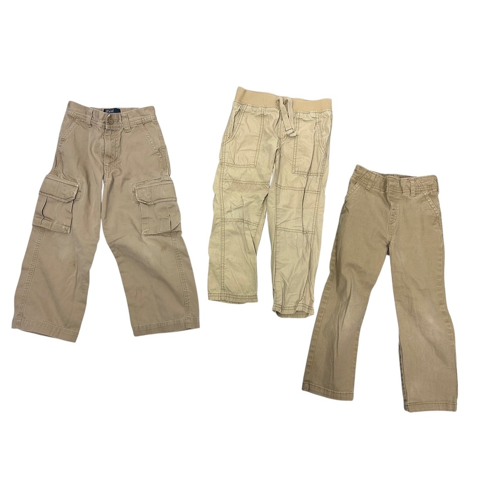 Polo Ralph Lauren Carters Garanimals Boys Khaki Pants Bundle Size 4 & 4T 3 Pairs